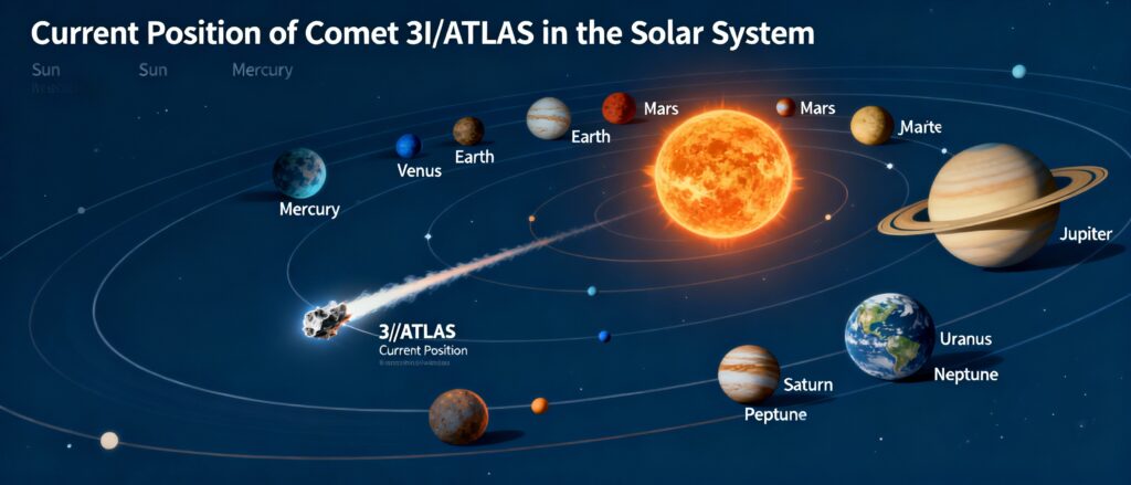 Current Position Of Comet 3I/ATLAS